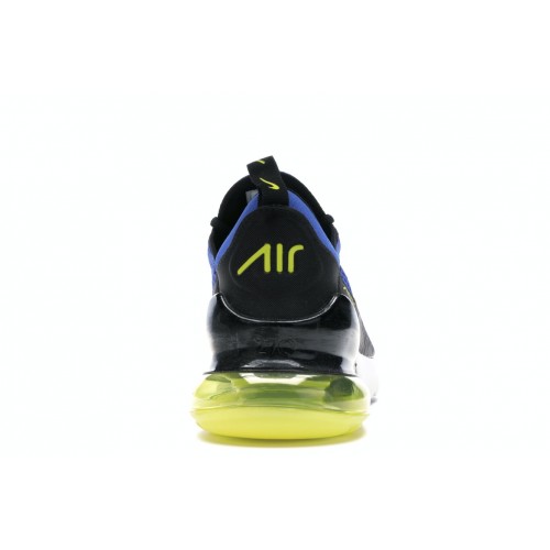 Кроссы Nike Air Max 270 Game Royal Dynamic Yellow - мужская сетка размеров