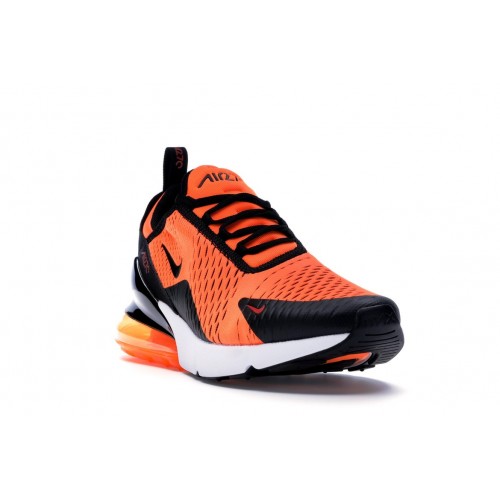 Кроссы Nike Air Max 270 Total Orange Black - мужская сетка размеров