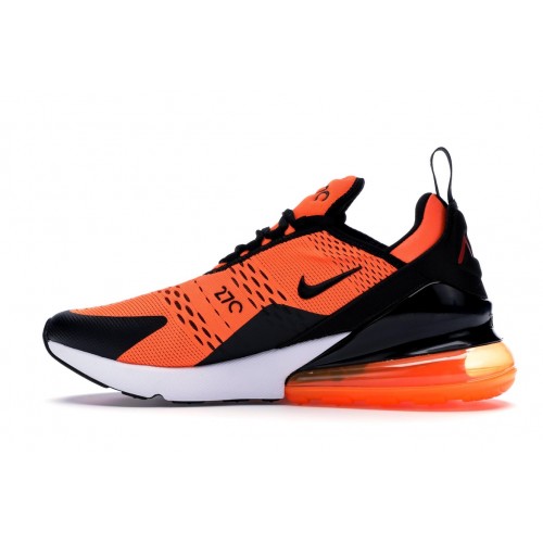 Кроссы Nike Air Max 270 Total Orange Black - мужская сетка размеров