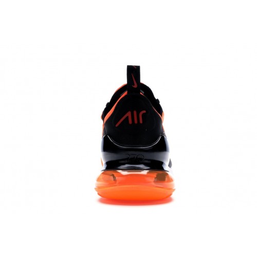 Кроссы Nike Air Max 270 Total Orange Black - мужская сетка размеров