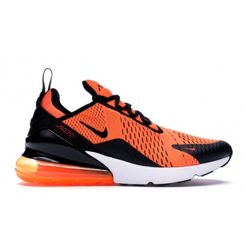 Кроссы Nike Air Max 270 Total Orange Black - мужская сетка размеров