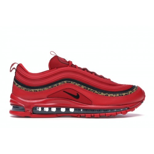 Кроссы Nike Air Max 97 Leopard Pack Red (W) - женская сетка размеров