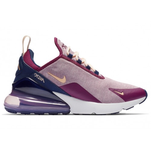 Кроссы Nike Air Max 270 SE Crimson Tint (W) - женская сетка размеров