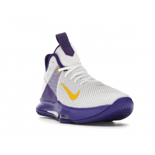 Кроссы Nike LeBron Witness 4 White/Voltage Purple - мужская сетка размеров