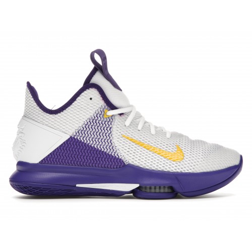 Кроссы Nike LeBron Witness 4 White/Voltage Purple - мужская сетка размеров