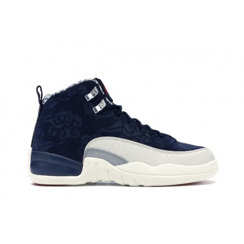 Кроссы Jordan 12 Retro International Flight (GS) - подростковая сетка размеров