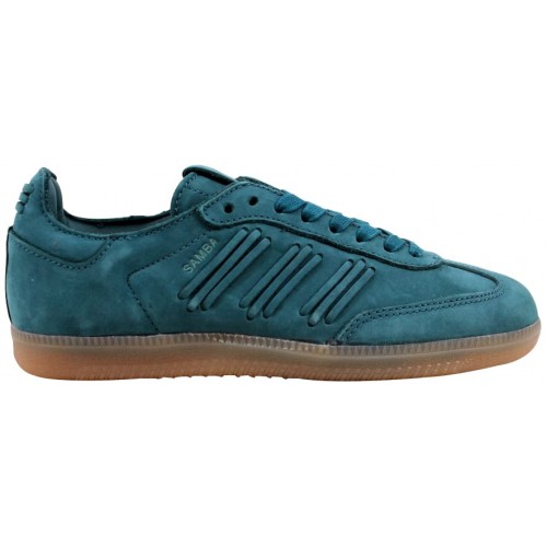 Кроссы adidas Samba W Tech Green/Vapour Steel (W) - женская сетка размеров