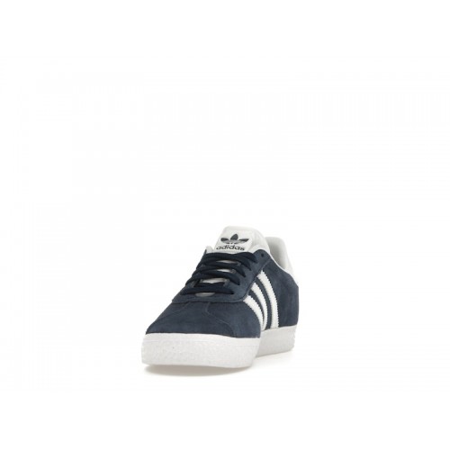 Кроссы adidas Gazelle Collegiate Navy Cloud White (PS) - детская сетка размеров