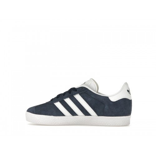 Кроссы adidas Gazelle Collegiate Navy Cloud White (PS) - детская сетка размеров