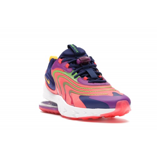 Кроссы Nike Air Max 270 React Eng Laser Crimson Laser Orange - мужская сетка размеров