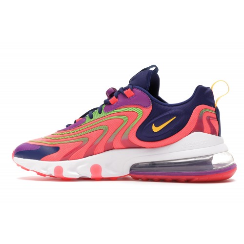 Кроссы Nike Air Max 270 React Eng Laser Crimson Laser Orange - мужская сетка размеров