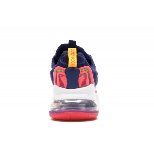 Кроссы Nike Air Max 270 React Eng Laser Crimson Laser Orange - мужская сетка размеров