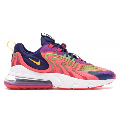 Кроссы Nike Air Max 270 React Eng Laser Crimson Laser Orange - мужская сетка размеров