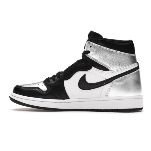 Кроссы Jordan 1 Retro High Silver Toe (W) - женская сетка размеров