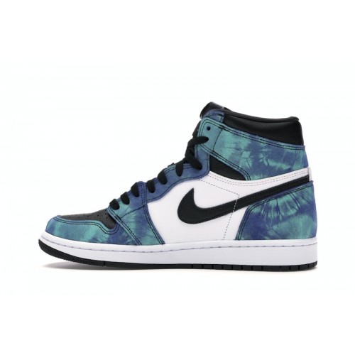 Кроссы Jordan 1 Retro High Tie Dye (W) - женская сетка размеров