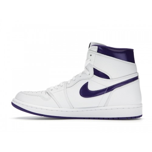 Кроссы Jordan 1 Retro High Court Purple (W) - женская сетка размеров