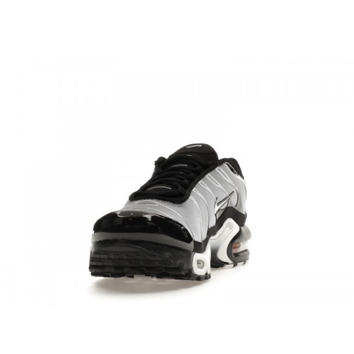 Кроссы Nike Air Max Plus Black Metallic Silver White (GS) - подростковая сетка размеров