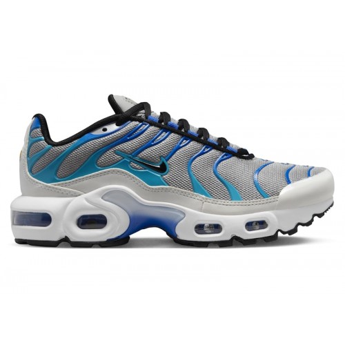 Кроссы Nike Air Max Plus Light Smoke Grey Blue Lightning Racer Blue Black (GS) - подростковая сетка размеров