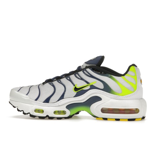 Кроссы Nike Air Max Plus White Forest Green (GS) - подростковая сетка размеров