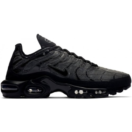 Nike Air Max Plus Deconstructed Triple Black - мужская сетка размеров