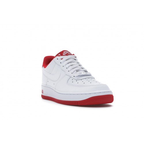 Кроссы Nike Air Force 1 Low White University Red - мужская сетка размеров