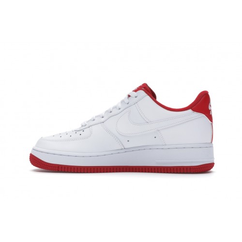 Кроссы Nike Air Force 1 Low White University Red - мужская сетка размеров