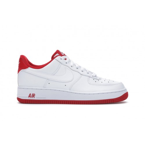 Кроссы Nike Air Force 1 Low White University Red - мужская сетка размеров