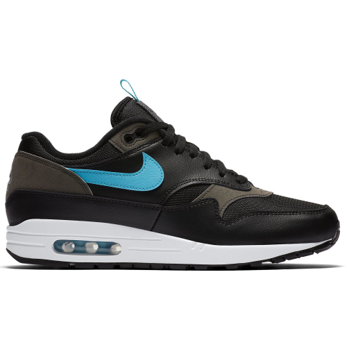 Кроссы Nike Air Max 1 Tongue Tab Black Blue Fury - мужская сетка размеров