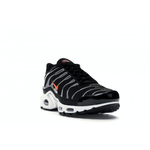 Кроссы Nike Air Max Plus Black Dark Grey Hyper Crimson - мужская сетка размеров