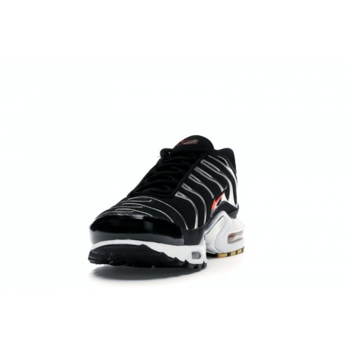 Кроссы Nike Air Max Plus Black Dark Grey Hyper Crimson - мужская сетка размеров