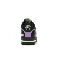 Кроссовки Nike Air Force 1 React Black Violet Star Barely Volt