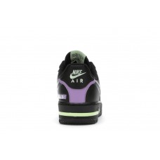Кроссовки Nike Air Force 1 React Black Violet Star Barely Volt