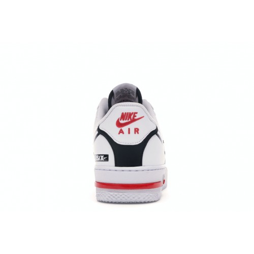 Кроссы Nike Air Force 1 React White Black Red - мужская сетка размеров
