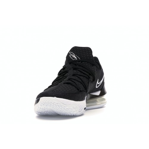 Кроссы Nike LeBron 17 Low Black White - мужская сетка размеров