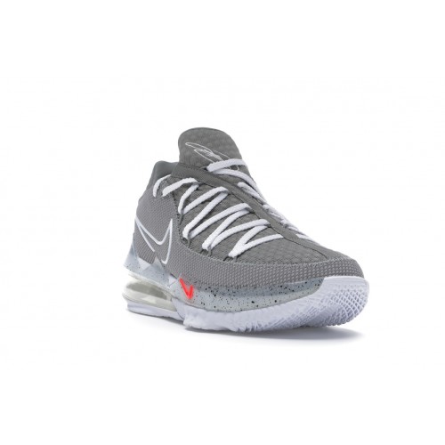 Кроссы Nike LeBron 17 Low Particle Grey - мужская сетка размеров
