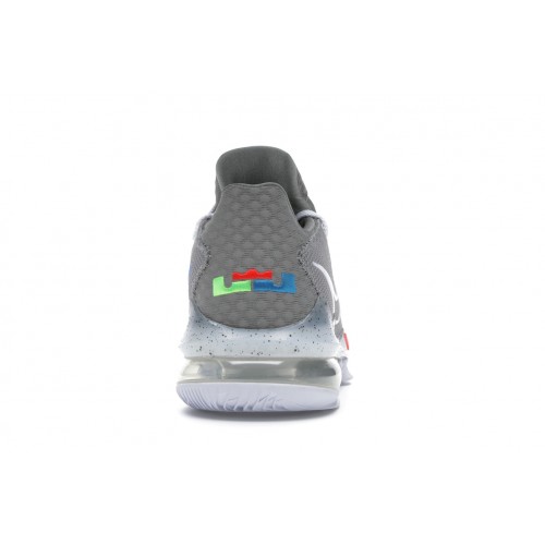 Кроссы Nike LeBron 17 Low Particle Grey - мужская сетка размеров