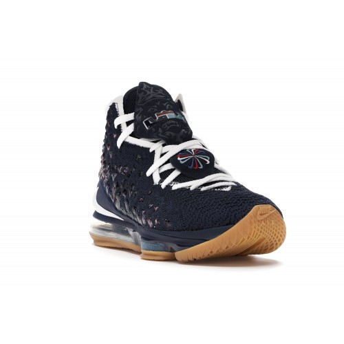 Кроссы Nike LeBron 17 College Navy - мужская сетка размеров
