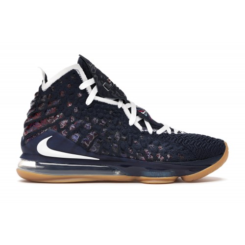 Кроссы Nike LeBron 17 College Navy - мужская сетка размеров