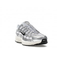 Nike P-6000 White Metallic Silver Flat Silver Black