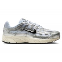 Кроссовки Nike P-6000 White Metallic Silver Flat Silver Black