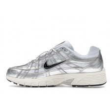 Nike P-6000 White Metallic Silver Flat Silver Black