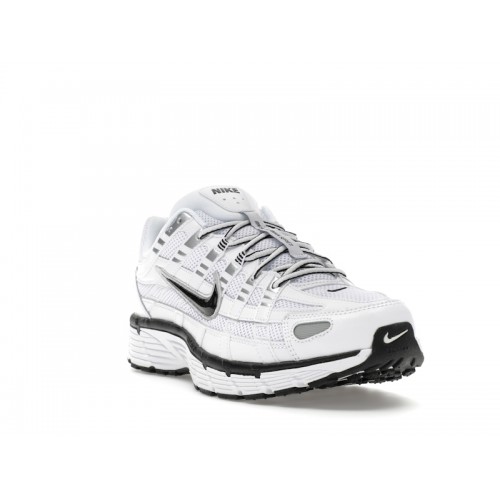 Кроссы Nike P-6000 White Metallic Silver Black - мужская сетка размеров