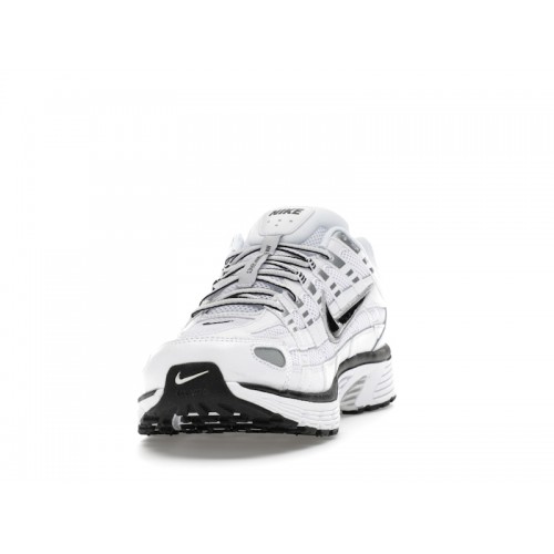 Кроссы Nike P-6000 White Metallic Silver Black - мужская сетка размеров