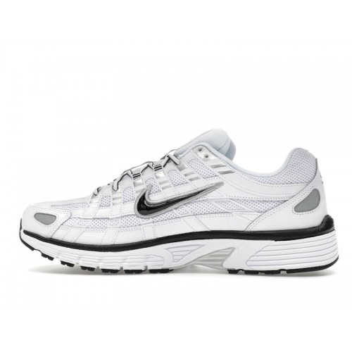 Кроссы Nike P-6000 White Metallic Silver Black - мужская сетка размеров