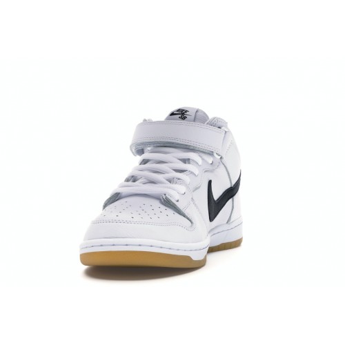 Кроссы Nike SB Dunk Mid Orange Label White - мужская сетка размеров