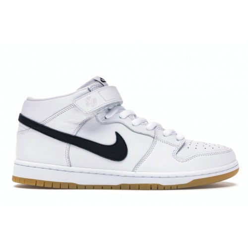 Кроссы Nike SB Dunk Mid Orange Label White - мужская сетка размеров