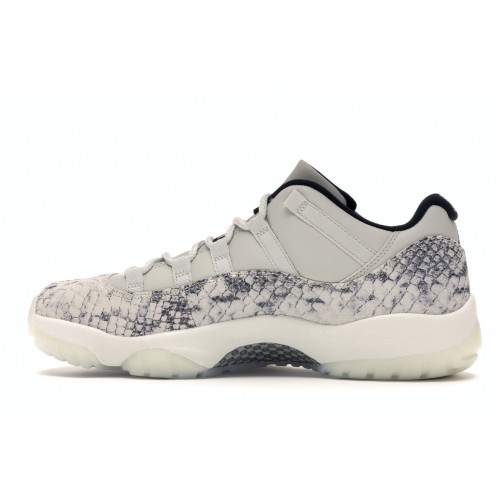 Кроссы Jordan 11 Retro Low Snake Light Bone - мужская сетка размеров