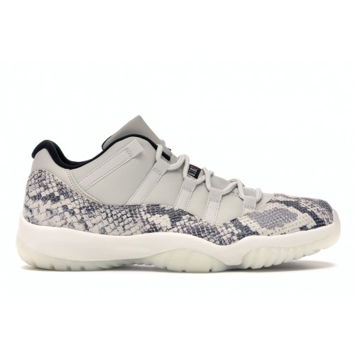 Кроссы Jordan 11 Retro Low Snake Light Bone - мужская сетка размеров