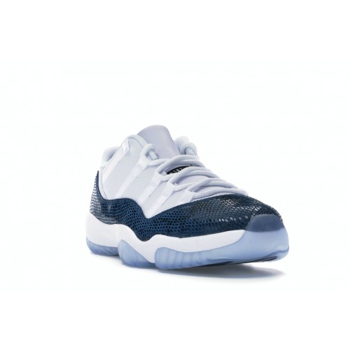 Кроссы Jordan 11 Retro Low Snake Navy (2019) - мужская сетка размеров