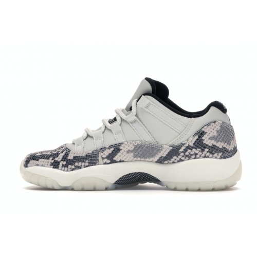 Кроссы Jordan 11 Retro Low Snake Light Bone (GS) - подростковая сетка размеров